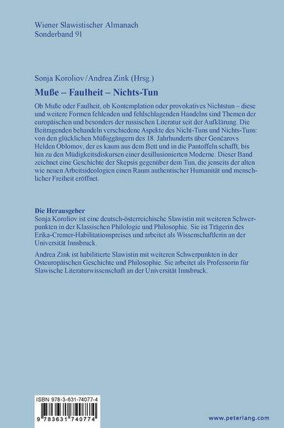 Produktbild: Mu&szlig;e &ndash; Faulheit &ndash; Nichtstun