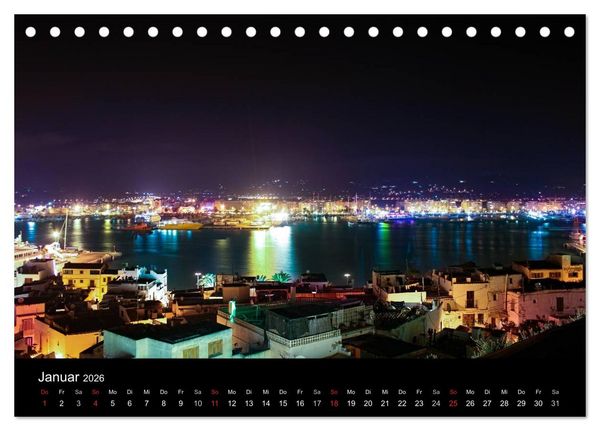 Produktbild: Ibiza by night (Tischkalender 2026 DIN A5 quer), CALVENDO Monatskalender
