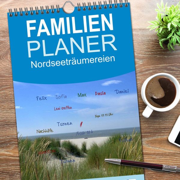 Produktbild: Familienplaner 2026 - Nordseetr&auml;umereien mit 5 Spalten (Wandkalender, 21 x 45 cm) CALVENDO