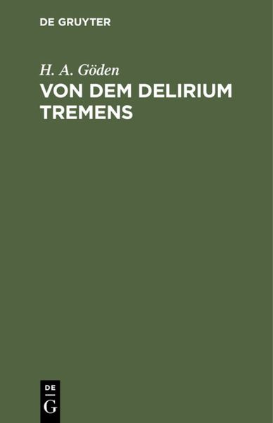 Produktbild: Von dem Delirium tremens