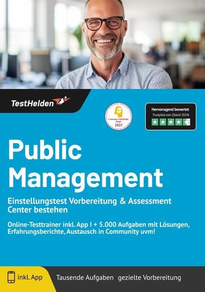 Produktbild: Public Management Einstellungstest: Vorbereitung & Assessment Center bestehen -
