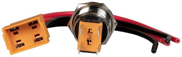 Produktbild: Joy-it Button22C-02 Schalter 240 V 15 A rastend Rot (&Oslash; x L) 24.8 mm x 34.50 mm IP67, IK10 1 St.