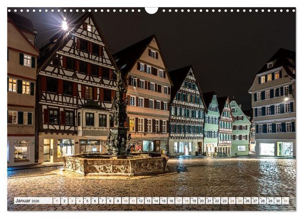 Produktbild: Nachts in T&uuml;bingen (Wandkalender 2026 DIN A3 quer), CALVENDO Monatskalender