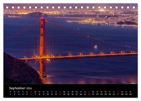 Produktbild: Leuchtende St&auml;dte (Tischkalender 2026 DIN A5 quer), CALVENDO Monatskalender