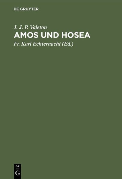 Produktbild: Amos und Hosea