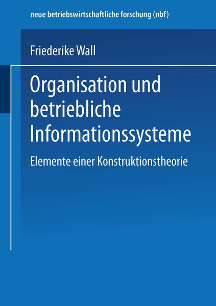 Produktbild: Organisation und betriebliche Informationssysteme