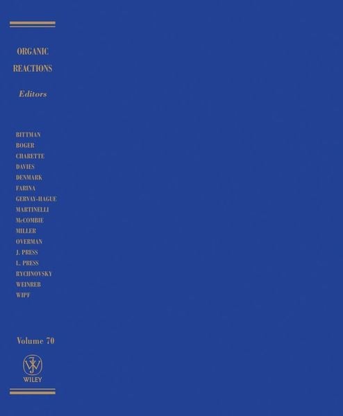 Produktbild: Organic Reactions, Volume 70