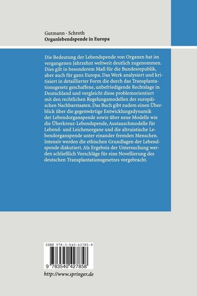 Produktbild: Organlebendspende in Europa