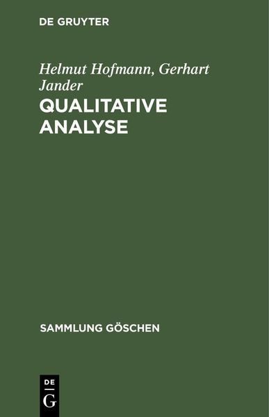 Produktbild: Qualitative Analyse