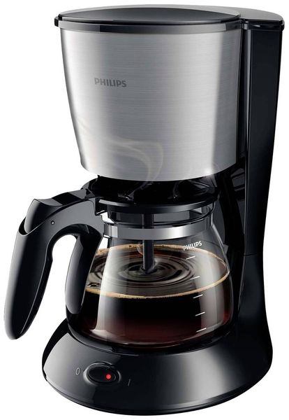 Philips Home Daily Collection HD7462/20 Kaffeemaschine Schwarz, Metall Fassungsvermögen Tassen=15 Glaskanne