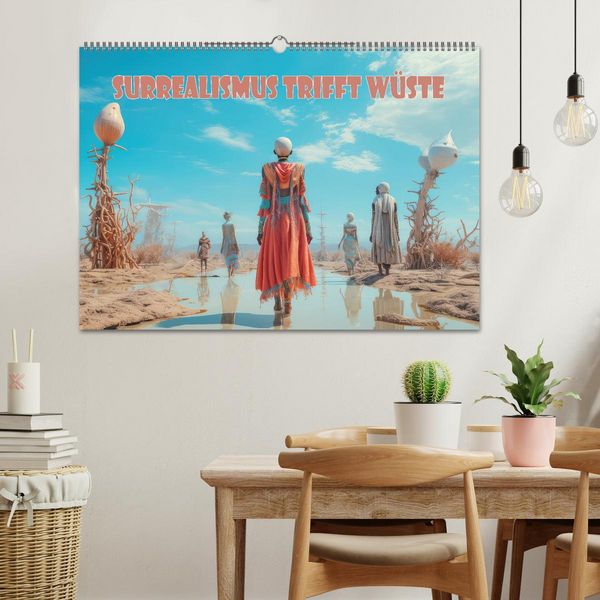 Produktbild: Surrealismus trifft W&uuml;ste (Wandkalender 2026 DIN A2 quer), CALVENDO Monatskalender