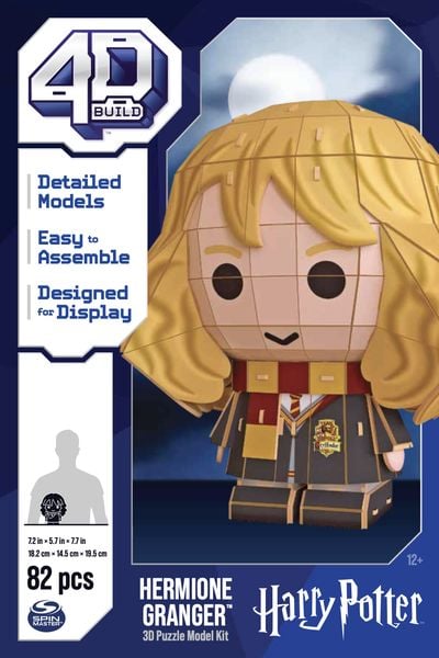 4D Build - Hermione Granger - 3D-Puzzle der beliebten Filmheldin aus hochwertigem Karton, 82 Teile, für Harry Potter Fan