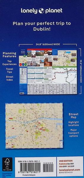 Produktbild: Lonely Planet Dublin City Map