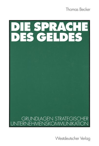 Produktbild: Die Sprache des Geldes