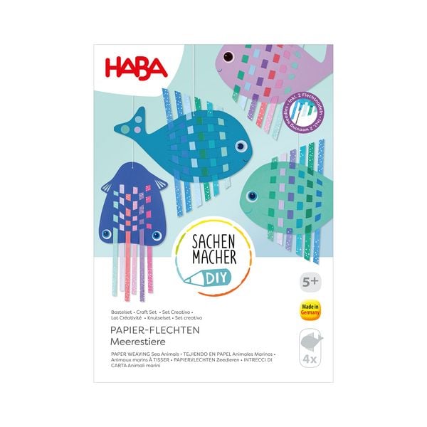 Produktbild: HABA 2013220 - SachenMacher DIY: Papier-Flechten Meerestiere, Bastelset