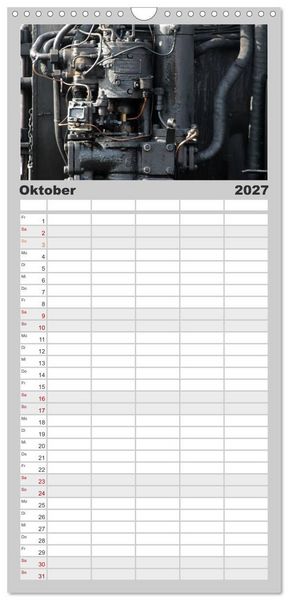 Produktbild: Familienplaner 2027 - Die Brockenbahn mit 5 Spalten (Wandkalender, 21 x 45 cm) CALVENDO