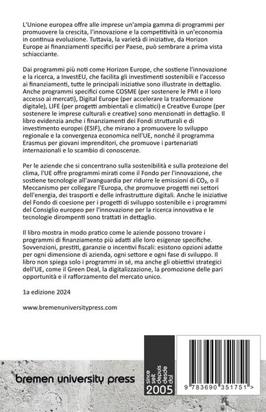 Produktbild: Attuali programmi di finanziamento dell'Unione Europea per le piccole e medie imprese (2025-2027)
