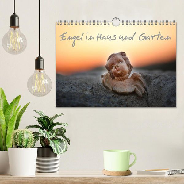 Produktbild: Engel in Haus und Garten (Wandkalender 2026 DIN A4 quer), CALVENDO Monatskalender