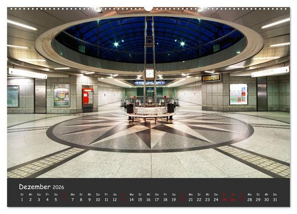 Produktbild: U-Bahn-Stationen des Westens (hochwertiger Premium Wandkalender 2026 DIN A2 quer), Kunstdruck in Hochglanz