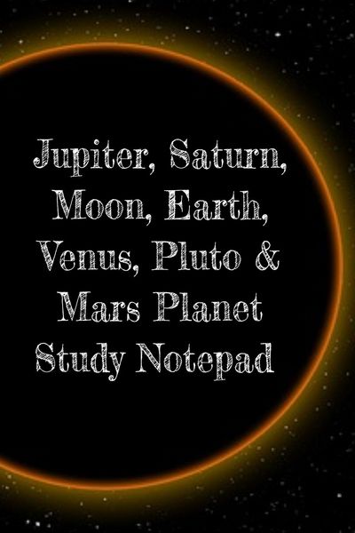 Produktbild: Jupiter, Saturn, Moon, Earth, Venus, Pluto & Mars Planet Study Notepad