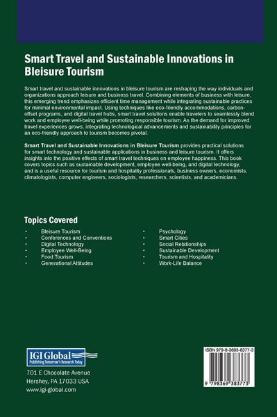 Produktbild: Smart Travel and Sustainable Innovations in Bleisure Tourism