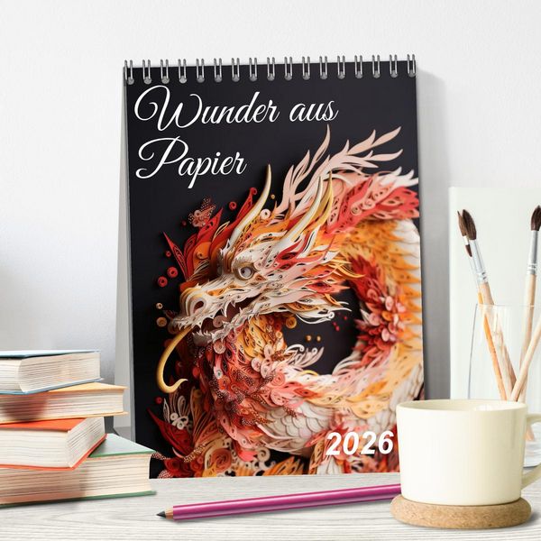 Produktbild: Wunder aus Papier (Tischkalender 2026 DIN A5 hoch), CALVENDO Monatskalender