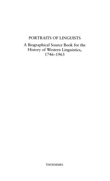 Produktbild: Portrait of Linguists