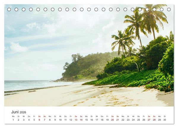 Produktbild: In Gedanken auf den Seychellen (Tischkalender 2026 DIN A5 quer), CALVENDO Monatskalender