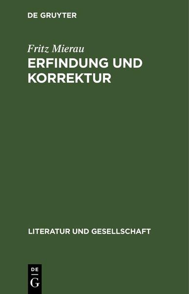 Produktbild: Erfindung und Korrektur
