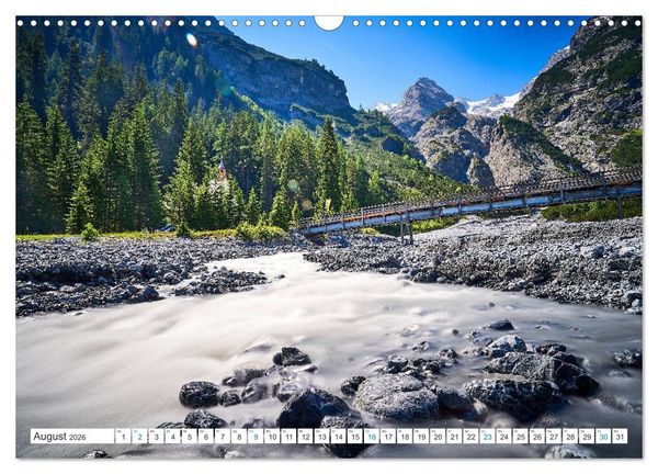 Produktbild: Am Wasser entlang in den Alpen (Wandkalender 2026 DIN A3 quer), CALVENDO Monatskalender
