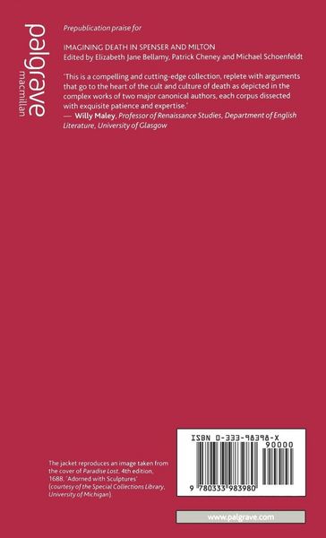 Produktbild: Imagining Death in Spenser and Milton