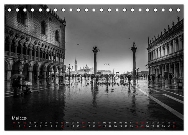 Produktbild: Venedig - Licht und Schatten (Tischkalender 2026 DIN A5 quer), CALVENDO Monatskalender