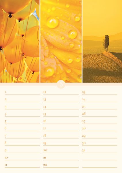 Produktbild: Geburtstagskalender Harmonie & Farbe - immerw&auml;hrend - (21 x 30)
