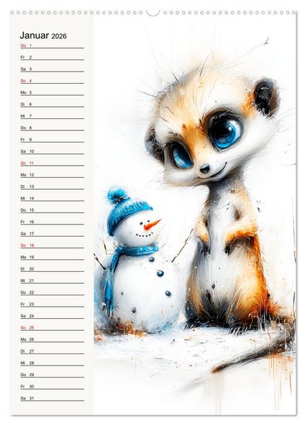 Produktbild: Erdm&auml;nnchen. Kleine Helden des Alltags (Wandkalender 2026 DIN A2 hoch), CALVENDO Monatskalender