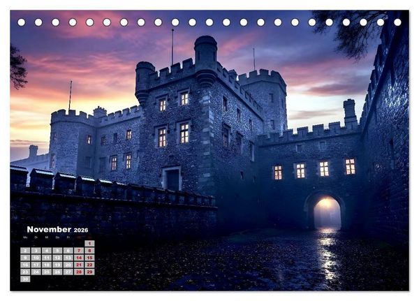Produktbild: Burgen der Legenden (Tischkalender 2026 DIN A5 quer), CALVENDO Monatskalender