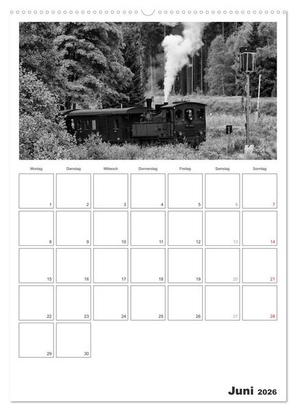 Produktbild: Unter Dampf. Eisenbahnromantik im Harz (Wandkalender 2026 DIN A2 hoch), CALVENDO Monatskalender