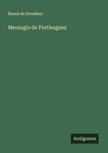 Produktbild: Meraugis de Portlesguez