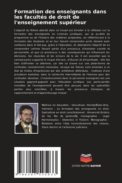 Produktbild: Formation des enseignants dans les facult&eacute;s de droit de l'enseignement sup&eacute;rieur