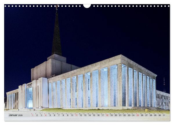 Produktbild: Leipzig - Fotografiert bei Nacht von Michael Allmaier (Wandkalender 2026 DIN A3 quer), CALVENDO Monatskalender