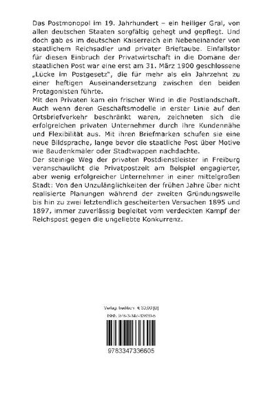 Produktbild: Reichsadler und Brieftaube: Private Postdienstleister in Freiburg 1886 - 1900
