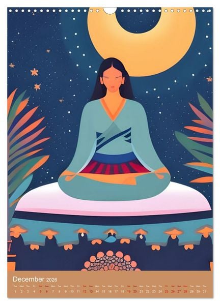 Produktbild: Meditation Unites (Wall Calendar 2026 DIN A3 portrait), CALVENDO 12 Month Wall Calendar