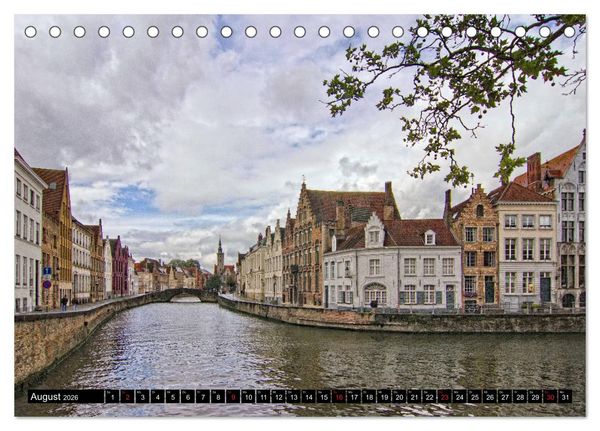 Produktbild: Stadtansichten Br&uuml;gge - das Venedig des Nordens (Tischkalender 2026 DIN A5 quer), CALVENDO Monatskalender