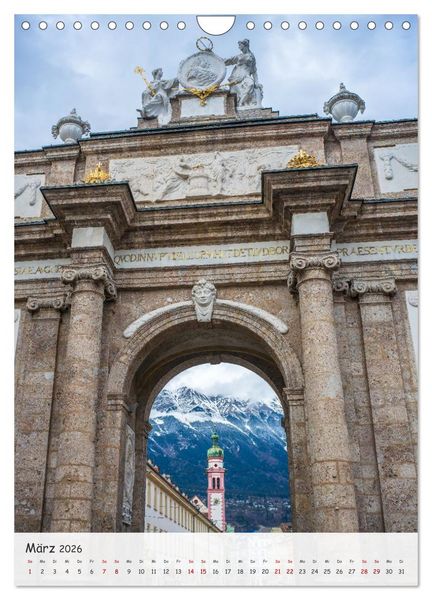 Produktbild: Innsbruck - Zwischen Gassen und Geschichte (Wandkalender 2026 DIN A4 hoch), CALVENDO Monatskalender