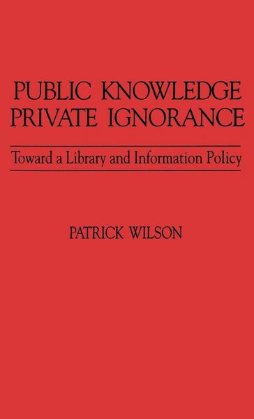 Produktbild: Public Knowledge, Private Ignorance