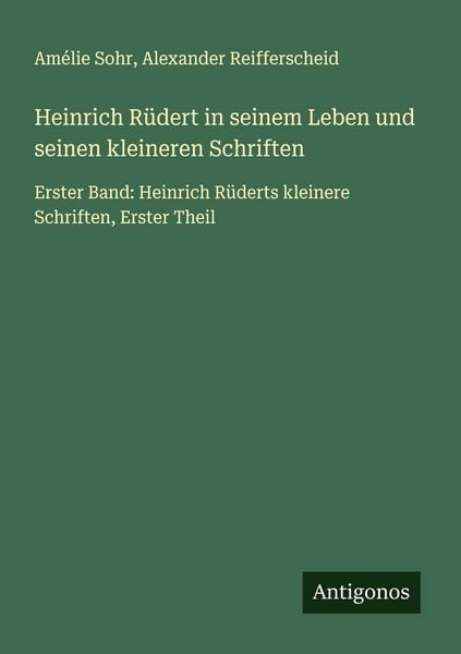 Produktbild: Heinrich R&uuml;dert in seinem Leben und seinen kleineren Schriften