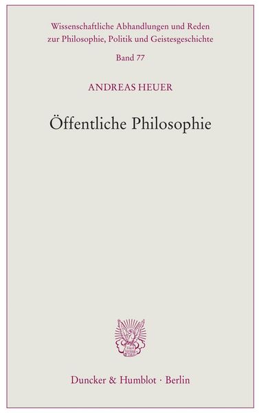 Produktbild: &Ouml;ffentliche Philosophie.