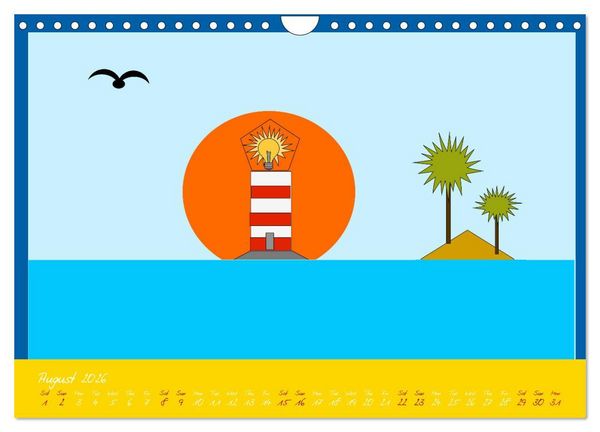 Produktbild: Lighthouse lights my way (Wall Calendar 2026 DIN A4 landscape), CALVENDO 12 Month Wall Calendar