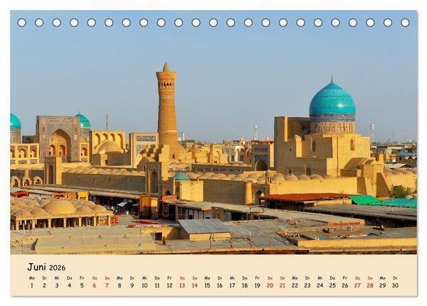 Produktbild: Usbekistan, Perlen der Seidenstra&szlig;e (Tischkalender 2026 DIN A5 quer), CALVENDO Monatskalender