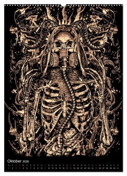 Produktbild: BLOODBOY/ HORROR ILLUSTRATION V1 (Wandkalender 2026 DIN A2 hoch), CALVENDO Monatskalender