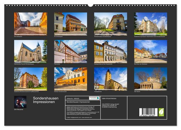Produktbild: Sondershausen Impressionen (hochwertiger Premium Wandkalender 2026 DIN A2 quer), Kunstdruck in Hochglanz